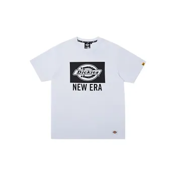 New Era x Dickies Drop Shoulder Sleeve T Shirt Unisex White