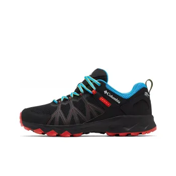 Columbia PEAKFREAK II Cushioning Breathable Low-Top Trekking Shoes Men's Black Red Blue