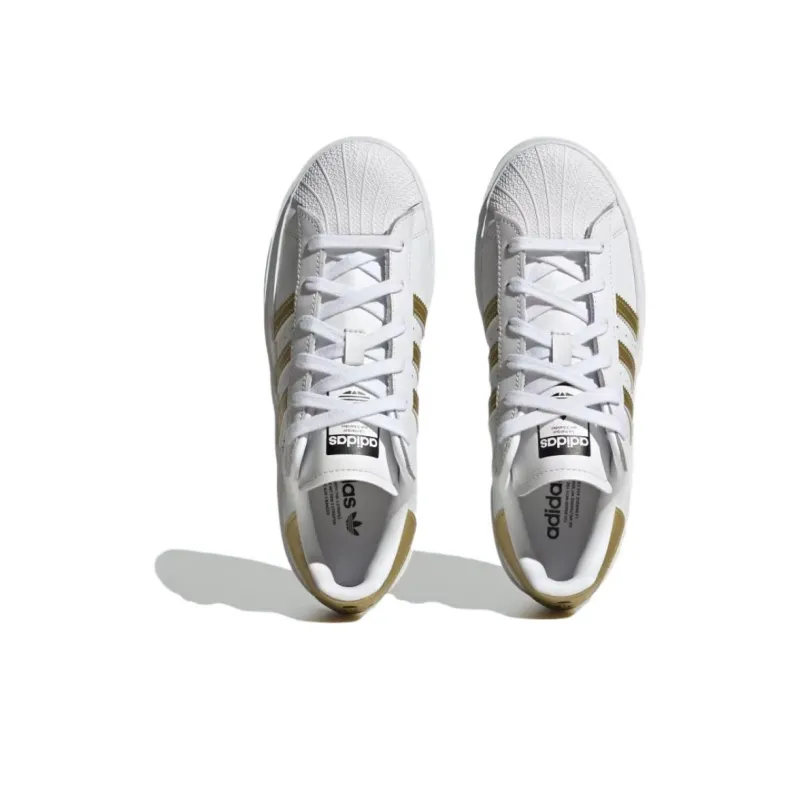 Superstar Women's Adidas Originals Bonega 'White Gold Metallic' Women's-3