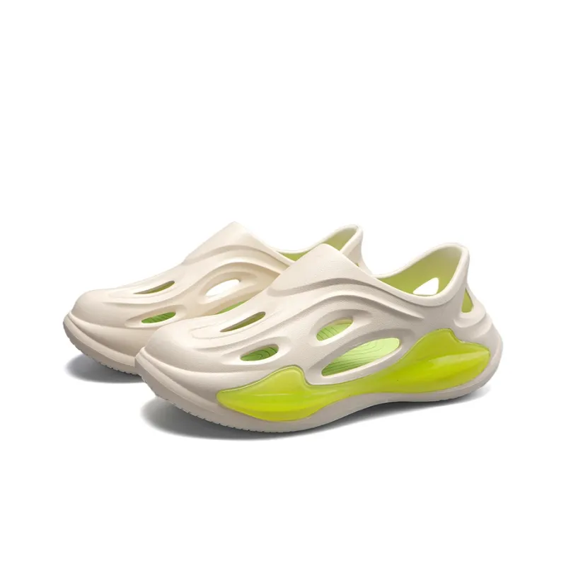 CAOT Jelly Perforated Shoes Series Clogs Unisex Beige Green-3