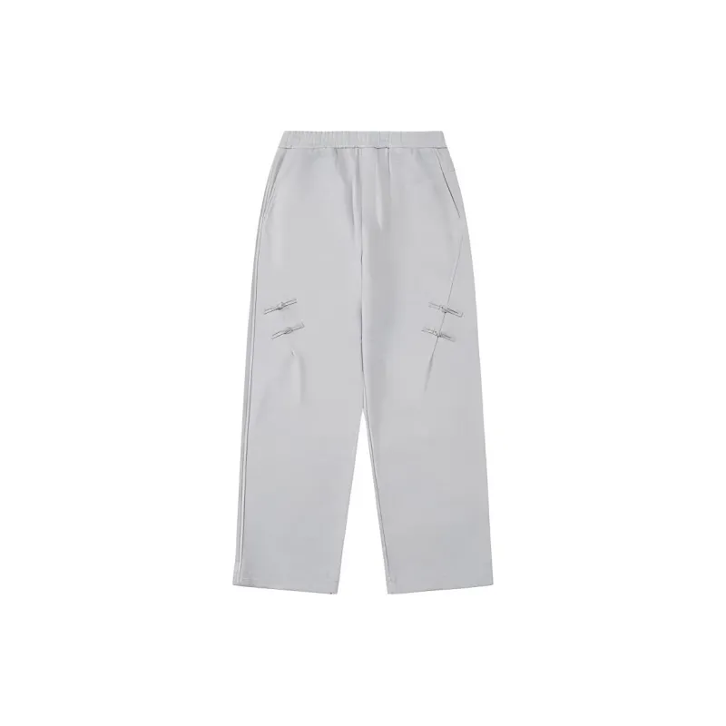 CLOT Kung Fu Series Knitted Sweatpants Unisex Gray-1