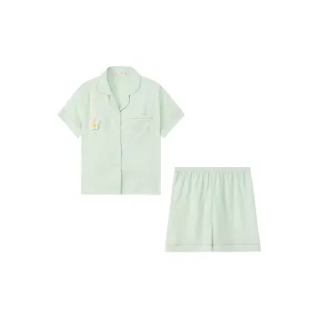Sleep Students Dormitory Home Outerwear-Ready Pajama Set Korean Style Cute Loose Fit Women's Multiple Colors
