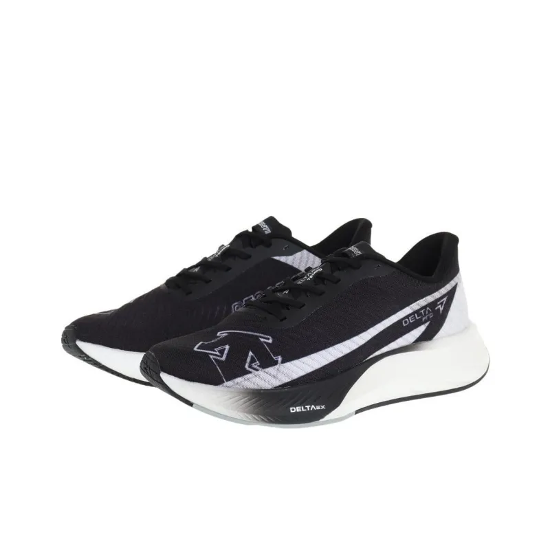 DESCENTE Wear resistant And Lightweight Low Top Running Shoes Unisex Black White-2