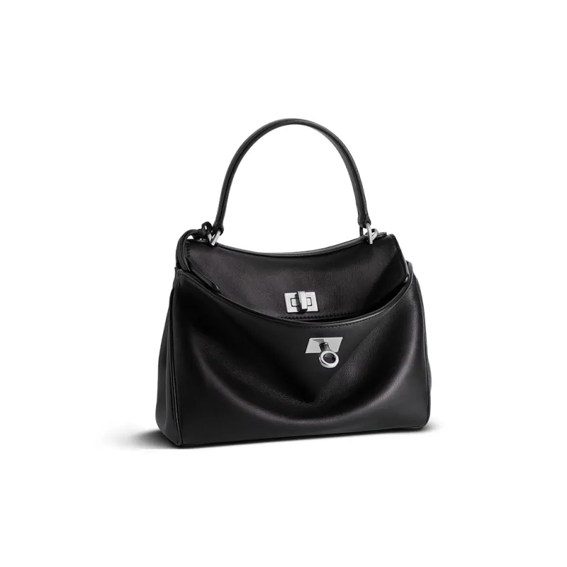 Balenciaga Calfskin Shoulder Bag Crossbody Bag Handbag Mini Women's Black-2