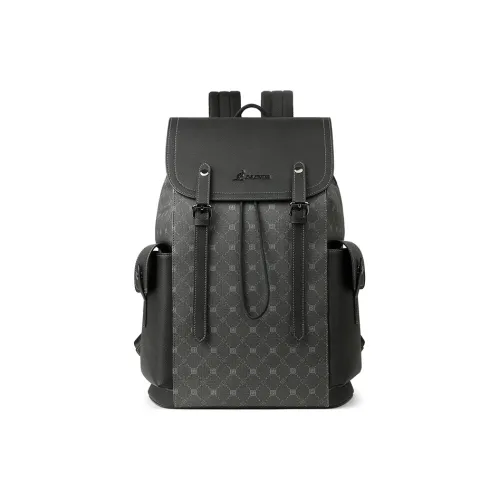L'ALPINA PVC Polyvinyl Chloride Backpack Regular Men's Black