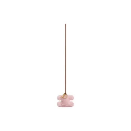CELINE Shearling Cow Leather Keychains Women's Pink