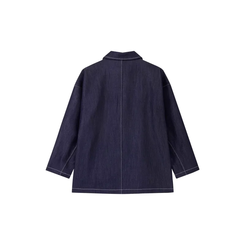HERBEL Denim Jacket Men's Navy Blue-1