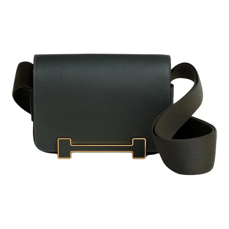 HERMES Geta Evercolor Calfskin Wooden Sandal Bag Crossbody Bag Shoulder Bag Women's Dark Green-0