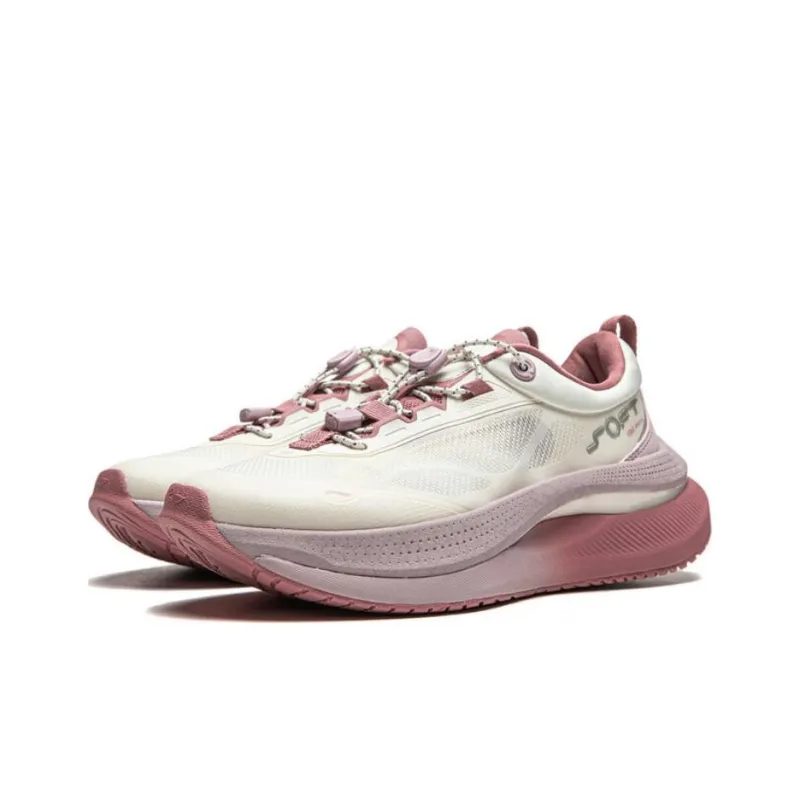 LiNing SOFT GO MAX Cushioning Anti-Slip Wear-Resistant Breathable Support Rebound Low-Top Casual Shoes Women's Ecru-2