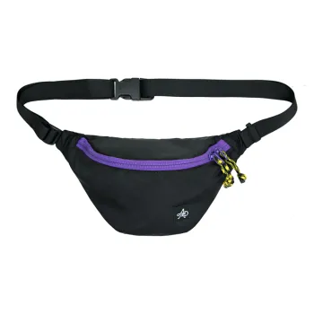 The MAD HATcher MONOGRAM Series Polyester Fanny Pack Small Size Unisex Black/Orange/Blue