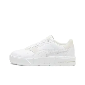 PUMA Cali Court PureLuxe Anti Slip Wear Resistant Low Top Skateboard Shoes Women's White Gray