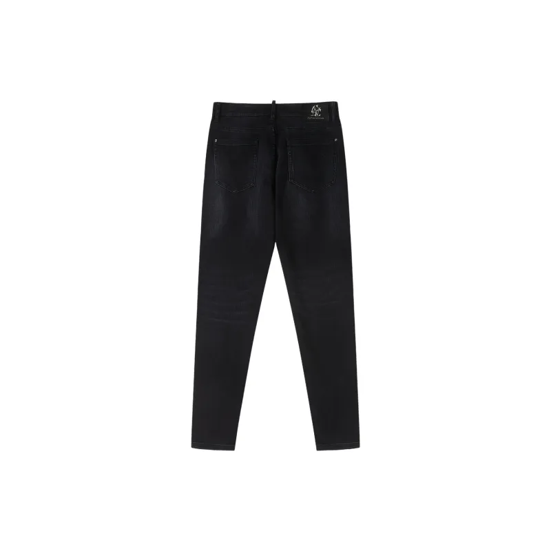 C'N'C New Order & Classics Series Washable Jeans Men's Black Gray-1