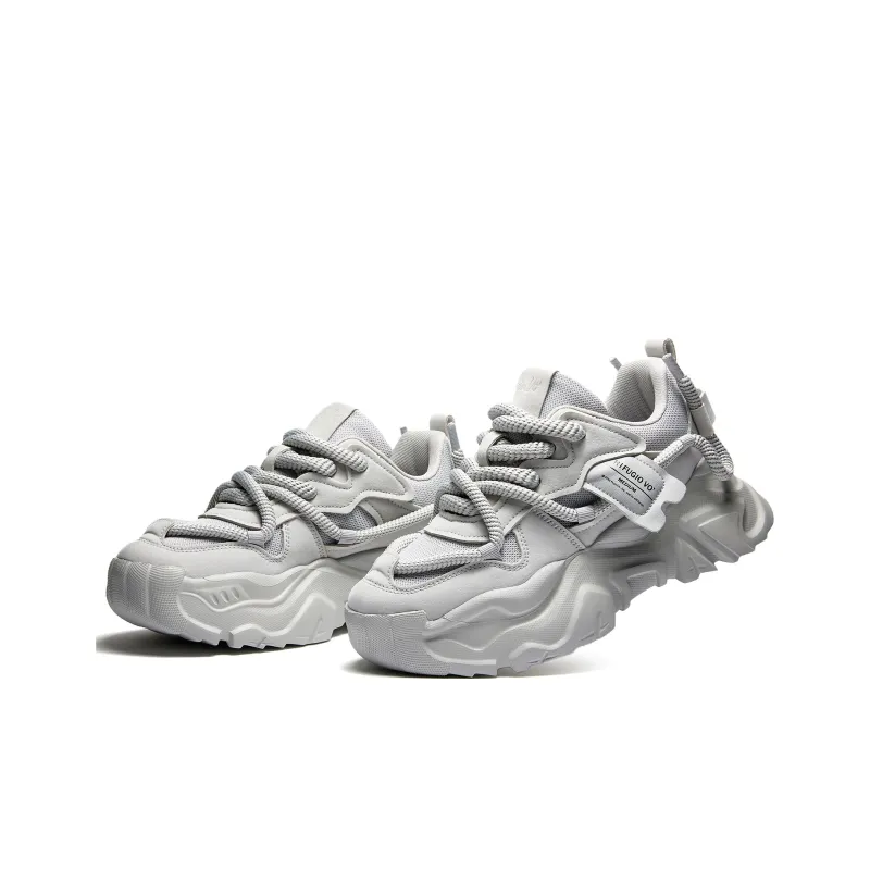 RIFUGIO VO' Shock Absorbers With Slip Resistant And Abrasion Resistant Properties Low Top Chunky Sneakers Unisex-8