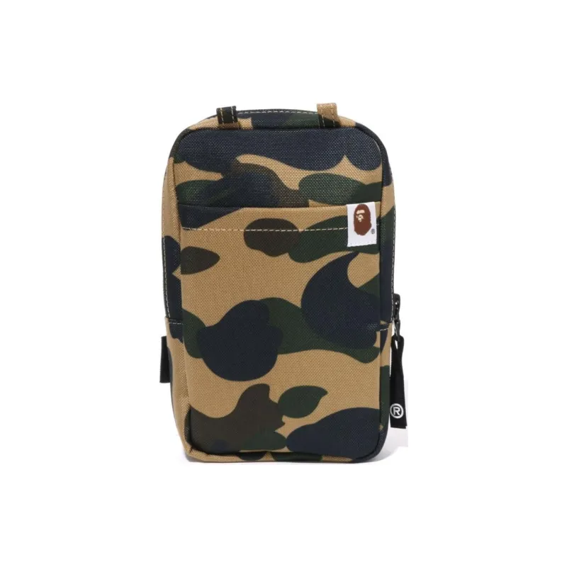 A BATHING APE Polyester Crossbody Bag, Shoulder Bag Regular Men's Green/Yellow-6
