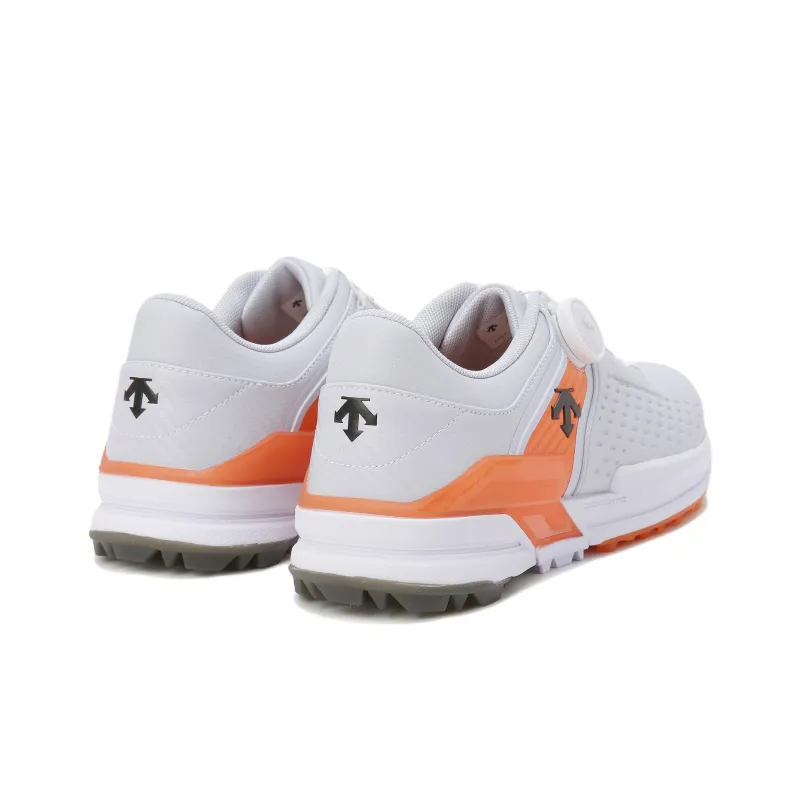 DESCENTE R90 BOA Slip Resistant Golf Shoes Men's White Orange-2