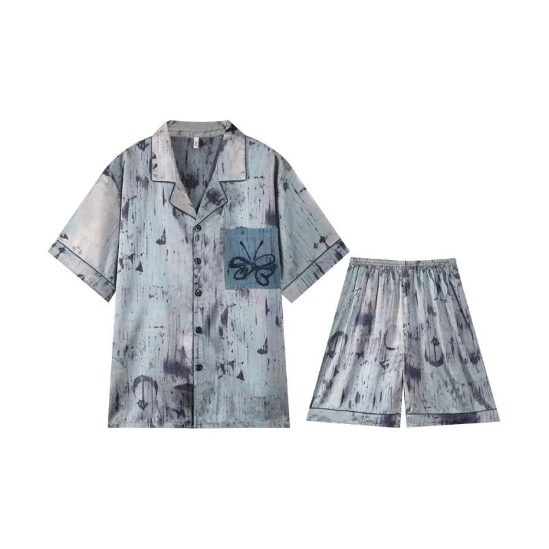 Qiao Ni Tong Pajama Set Men's Black-27