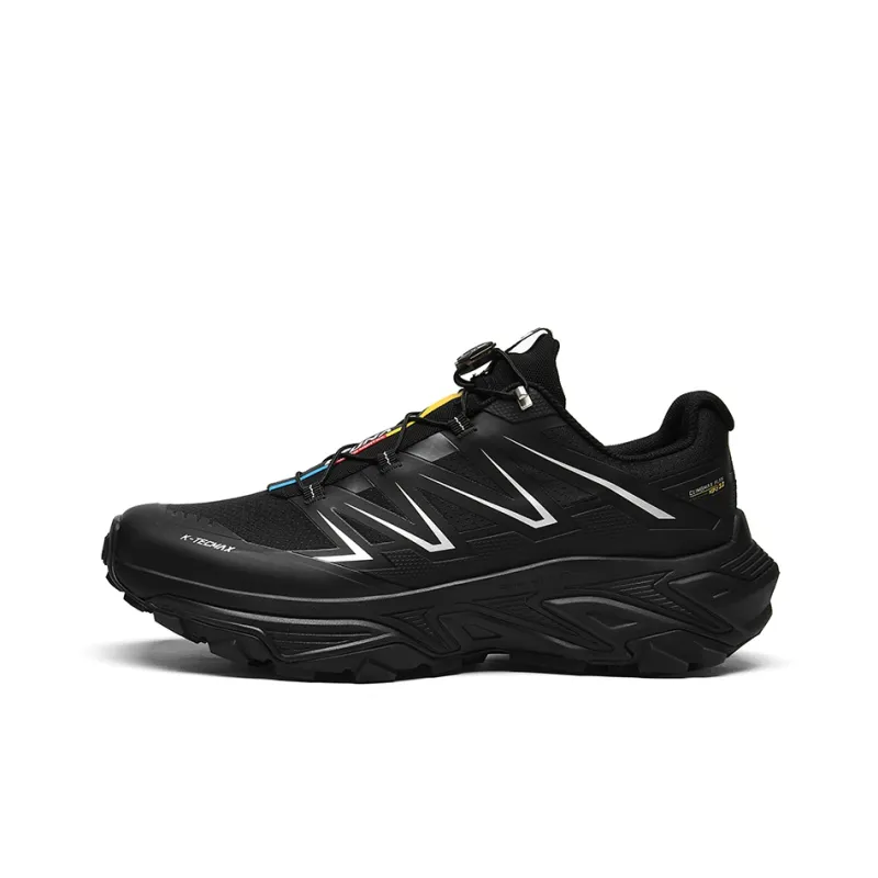GLUNA Cushioning, Abrasion Resistant, Slip Resistant Low Top Running Shoes Unisex Black-0