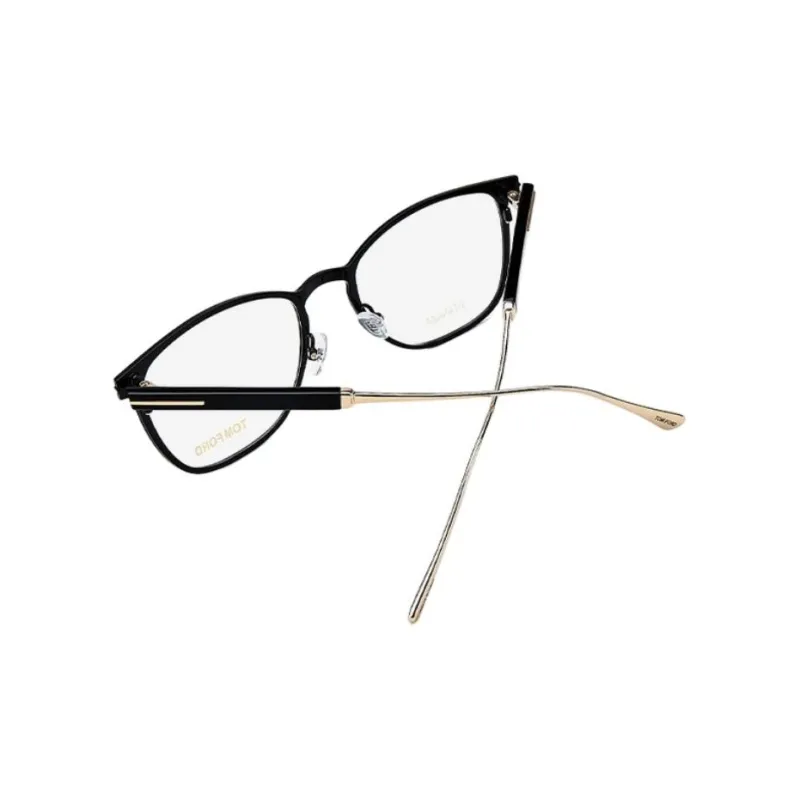 TOM FORD Plate Frame Titanium Alloy Irregular Shape Eyeglass Frames Unisex Gold-3