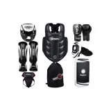 Black, Head Guard+Chest Protection+Leg Protection+Groin Protector+Boxing Gloves+Foot Pad+Hand Target+Protective Gear Bag