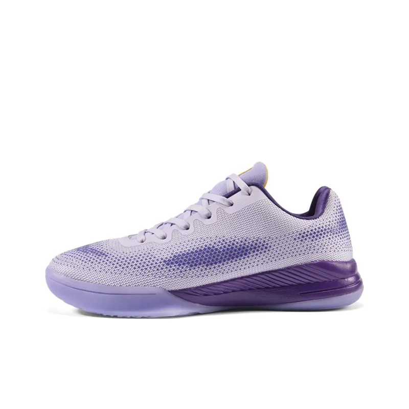 IVERSON Anti Slip Wear Resistant Low Top Basketball Shoes Unisex Lilac Dark Purple Yellow-0