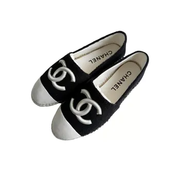 CHANEL Casual Single Shoes Women's White Black