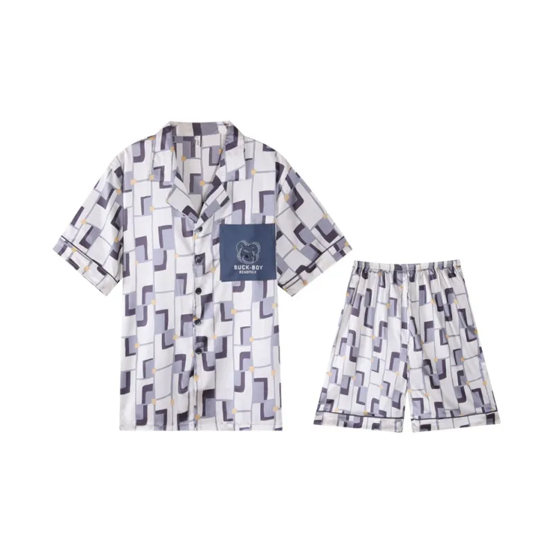 Qiao Ni Tong Pajama Set Men's Black-36