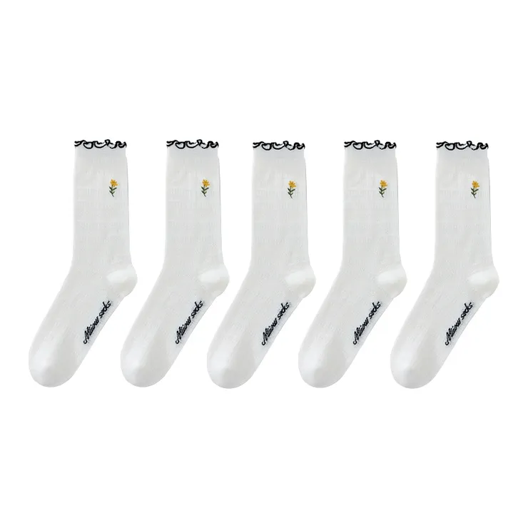 MIIOW Knee-High Socks Women's 5 Pack-7