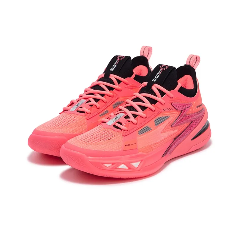 361° BIG3 5.0 Pro Basketball Shoes Men Low Top Fluorescent Begonia Pink/Obsidian Black-2