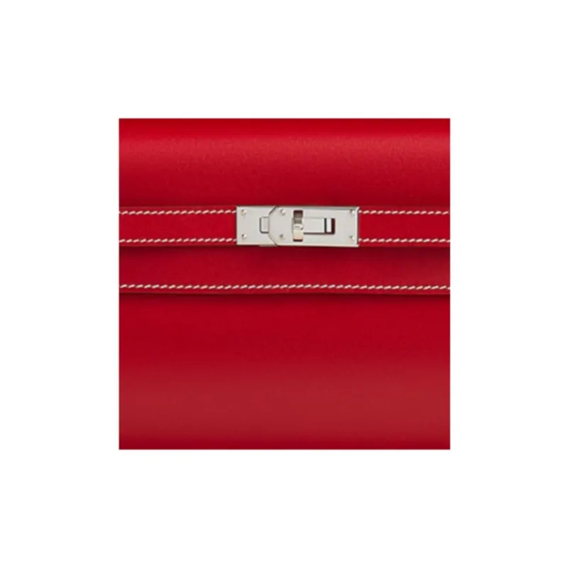 HERMES Kelly To Go Box Calfskin Handheld Shoulder Bag Crossbody Bag Wallet Women's 5X Rouge Piment Pepper Red-5
