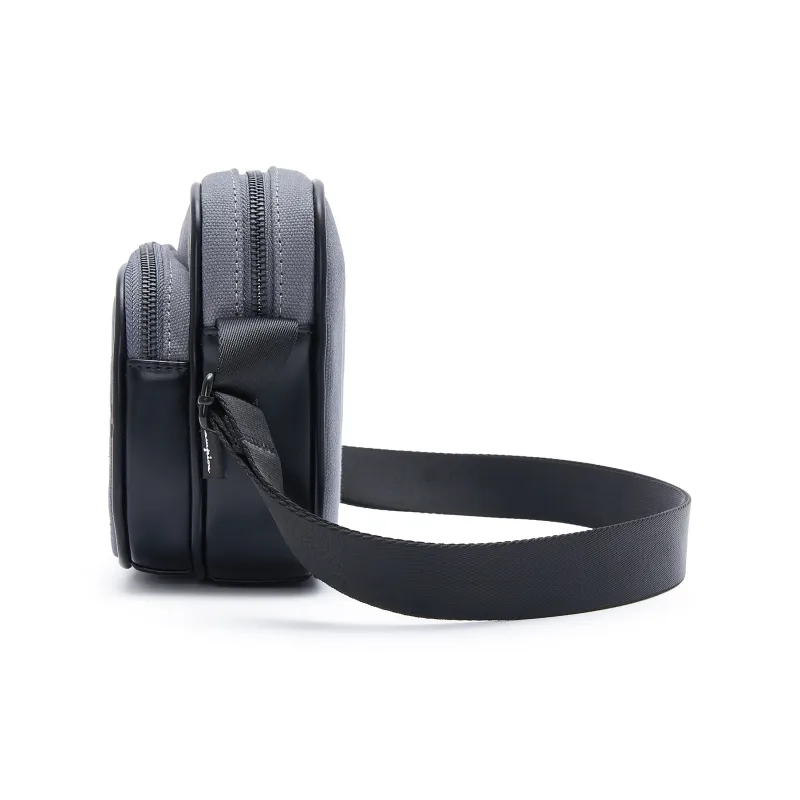 Champion Fabric Shoulder Bag Unisex Gray Black/Black-2