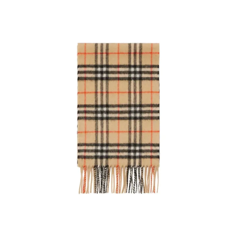Burberry Kids Vintage Check Cashmere Scarf-0