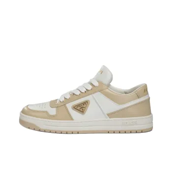PRADA Downtown Low Top Skateboard Shoes Women's Ecru