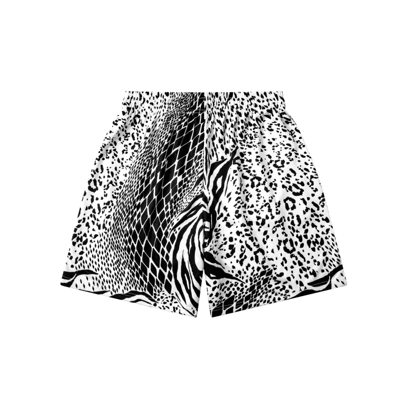 Nomt Casual Shorts Unisex Zebra Print-1