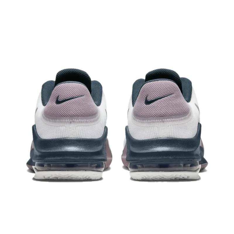 Nike Air Max Impact 4 Lightweight Low Top Basketball Shoes Men's White Purple-3