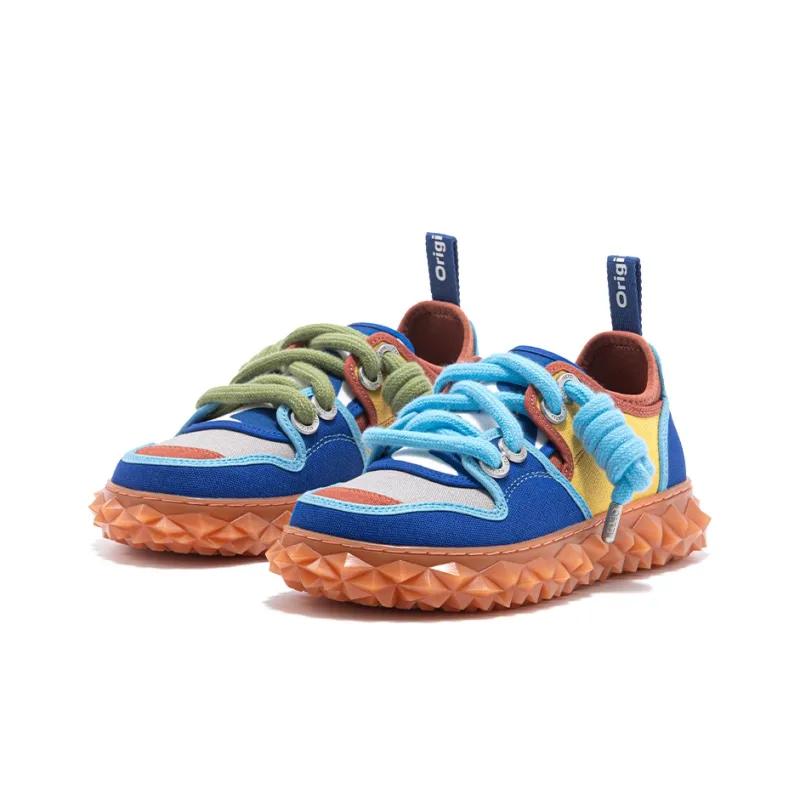 OETZI New Iceberg Series Ice Man Oz Height Increasing Lightweight Breathable Low Top Casual Shoes Unisex Blue & Yellow-1