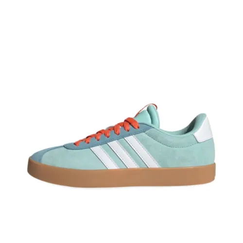 Adidas Vl Court Anti Slip Wear Resistant Low Top Skateboard Shoes Women's Green