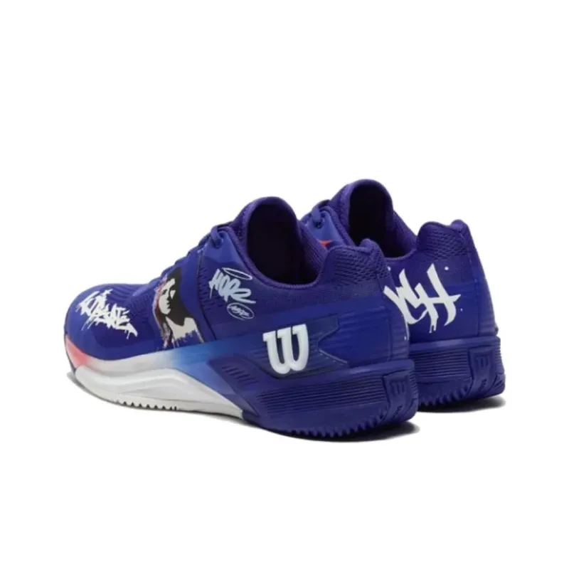 Wilson Rush Pro 4.0 Hope Slip Resistant Low Top Tennis Shoes Women's Blue-3