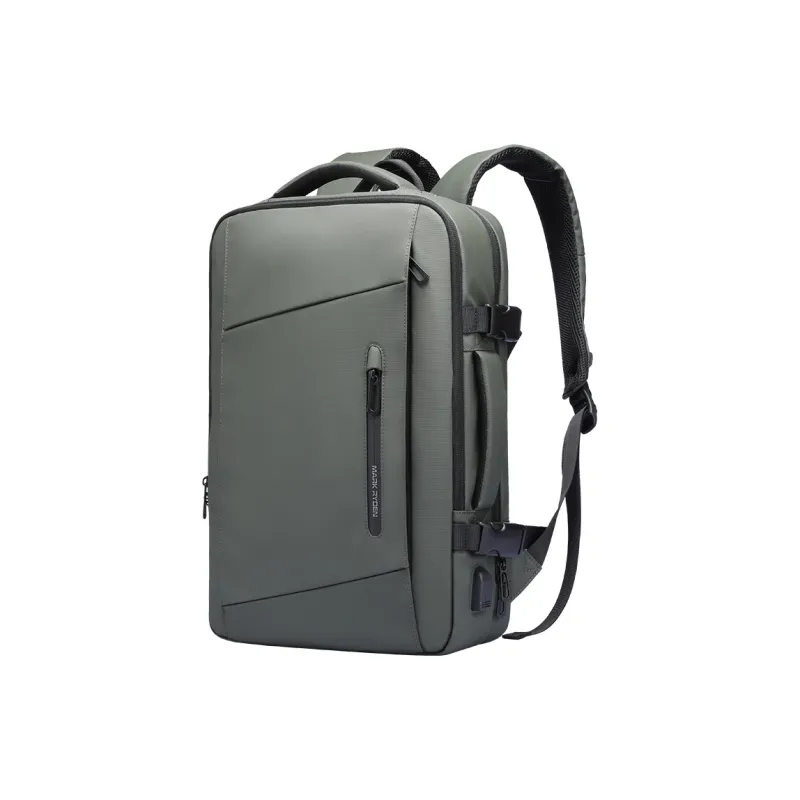 MARK RYDEN Oxford Large Capacity Backpack Students Backpack Large Size Men's Elegant Black/Graphite Gray/Olive Green-6