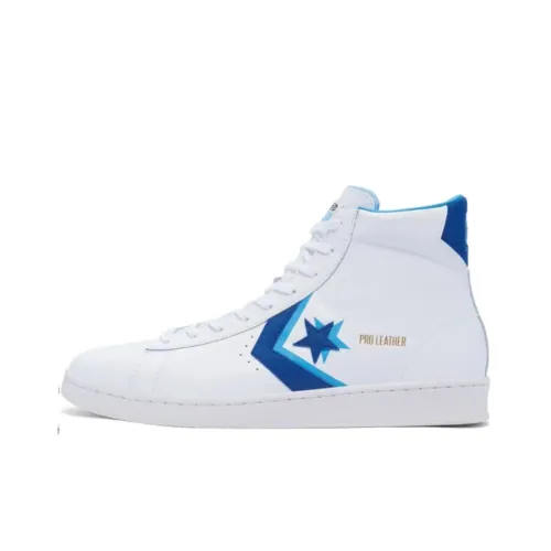 Converse Cons Pro Leather Skateboard Shoes Unisex High-Top White/Blue