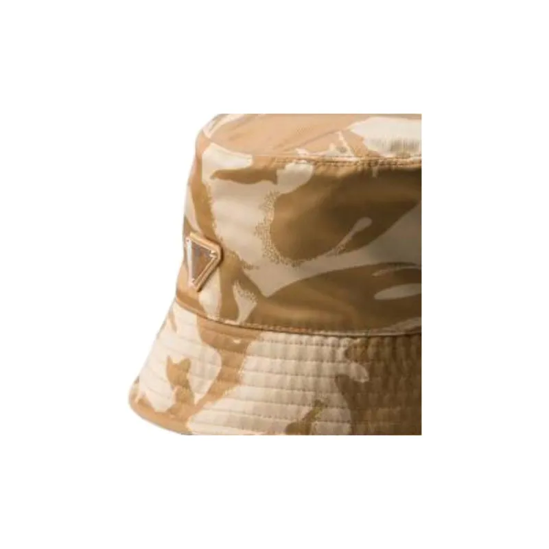 PRADA Recycled Nylon Bucket Hats Men's Khaki-2