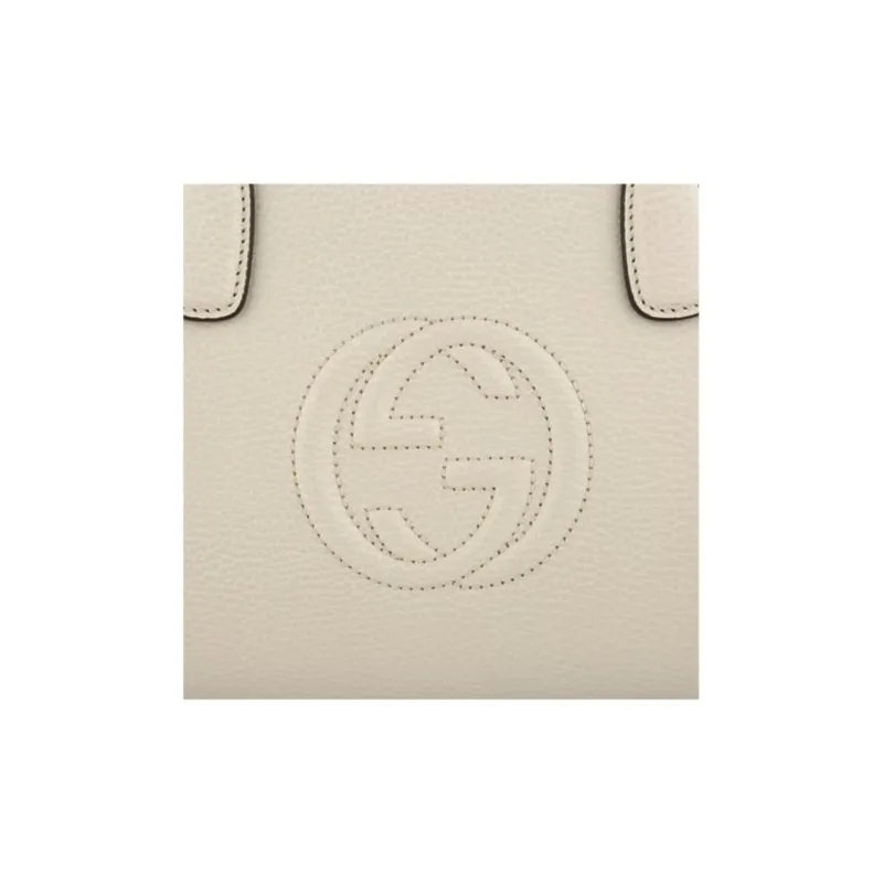 GUCCI Soho Leather Shoulder Bag, Crossbody Bag, Handbag Women's White-7