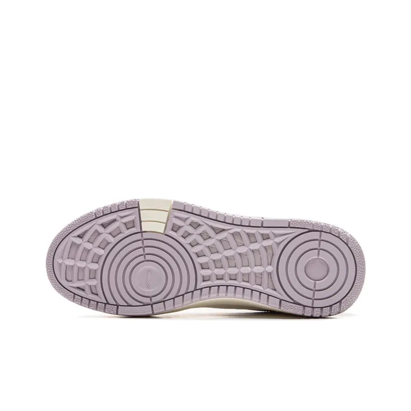 LiNing Tianji Soft Slip Resistant Cushioning Abrasion Resistant Low Top Skateboard Shoes Women's White Purple-5