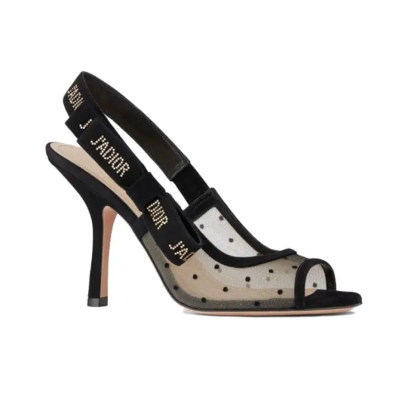 DIOR J'Adior Slim Heel Mary Jane Shoes High Heel Women's Black-2