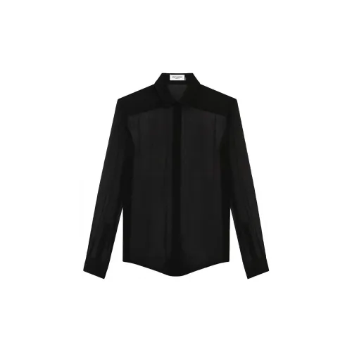 SAINT LAURENT Chiffon Shirts Women's Black