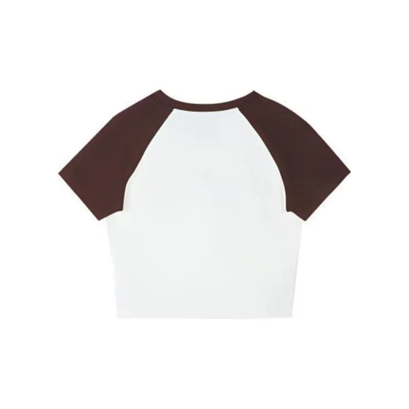 SEVEN FOUR LEE Crop Tops Women's Coffee-1