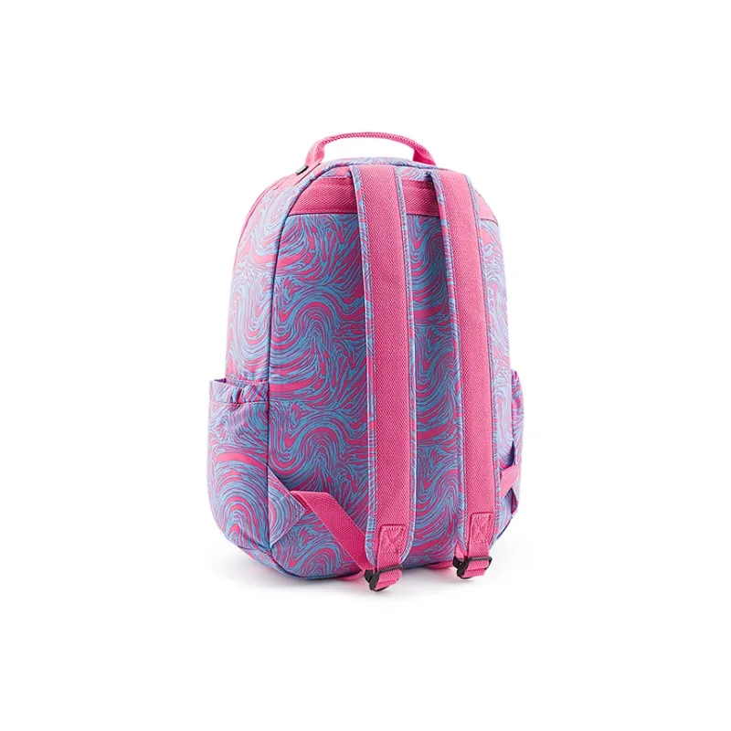 Kipling Polyester Laptop Backpack Regular Unisex Pink Blue Wave Print-2