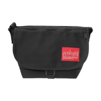 Manhattan Portage Cotton Patchwork Canvas Canvas Bag Shoulder Bag Crossbody Bag Small Size Unisex Black