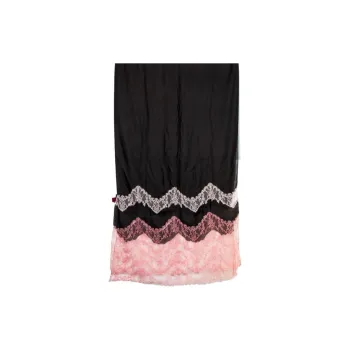 Valentino Cashmere Silk Scarves Women's Black/Pink