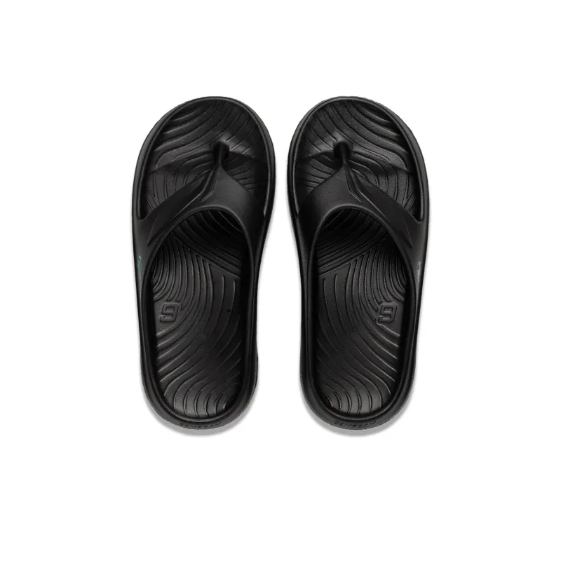 LOL x LiNing Abrasion Resistant Slip Resistant Flip Flops Unisex Black-4