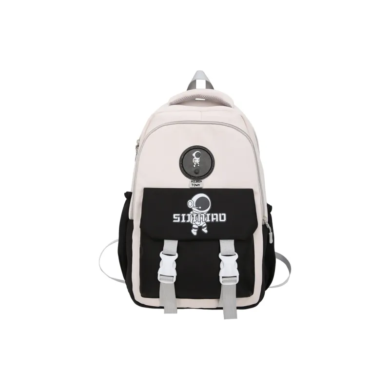 MOK Nylon Backpack Unisex Gray/Black/Purple/Blue/Pink-1